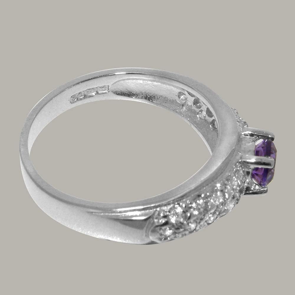 K9ホワイトゴールドWG アメジスト リング Amazon | 英国製 （イギリス製） K9 ホワイトゴールド 天然 アメジスト